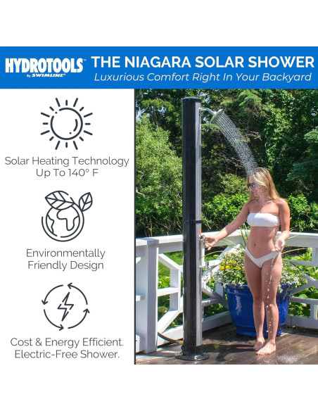 Ducha Solar Exterior Swimline Niagara 37.85L con Lavado de Pies