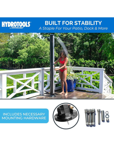 Ducha Solar Exterior Swimline Niagara 37.85L con Lavado de Pies