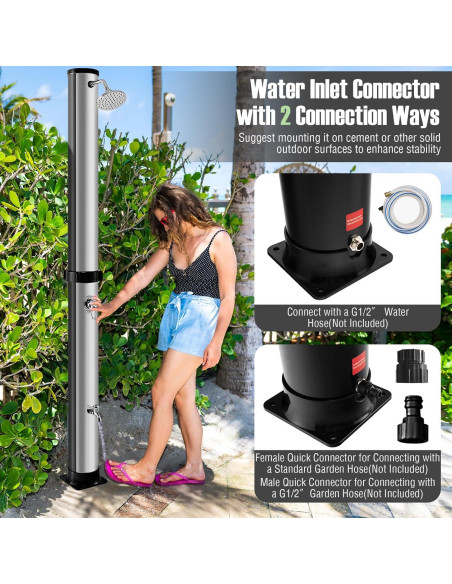 Ducha Solar Exterior LDAILY 10 Galones 60C con Cabezal 360