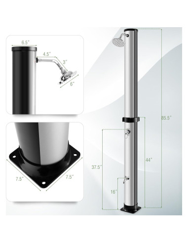 Ducha Solar Exterior LDAILY 10 Galones 60C con Cabezal 360