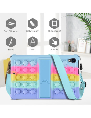 Funda de Silicona DETUOSI para Tableta URAO C107 10.1" Azul