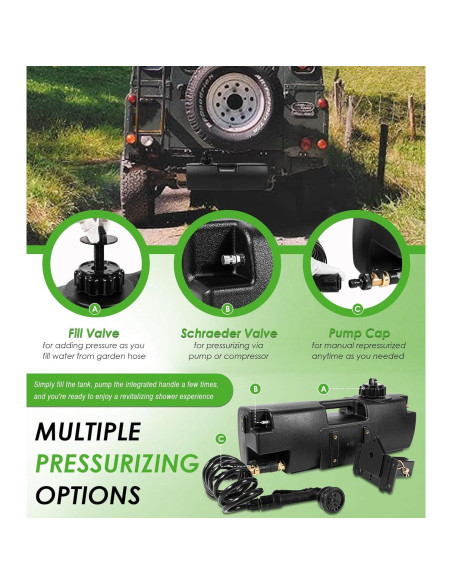 Tanque de Agua Autopresurizado 15.14L Yoursme para Camping