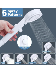 Cabezal de Ducha RV XFIRE-GEAR con Manguera 1.5m 5+1 Modos 2