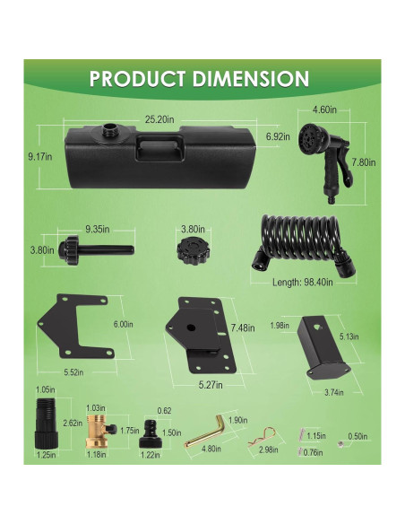 Tanque de Agua Autopresurizado 15.14L Yoursme para Camping