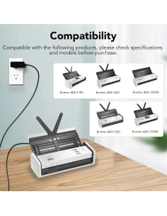 Cable de Alimentación 5V OatXtorpor para Escáner Brother ADS-1190 2
