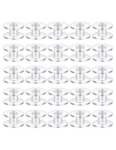 Bobinas de Plástico LOKUNN 25 Pcs para Máquina de Coser
