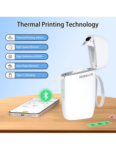 Impresora de Etiquetas Bluetooth Rongta R5 Portátil 203 dpi