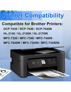 Cartucho de Tóner y Tambor NineLeaf TN360 DR360 Compatible 2