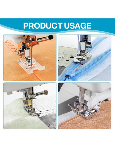 Kit de 11 Piezas de Pies de Prensatelas Uelkr para Coser