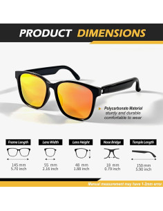 Gafas Bluetooth Giinova Unisex con Altavoz y Lentes Polarizados 2