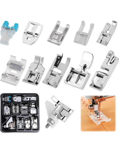 Kit de 11 Piezas de Pies de Prensatelas Uelkr para Coser