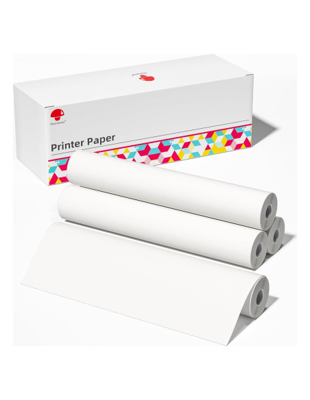 4 Rollos Papel Térmico 21.6x27.9cm Phomemo M832 Compatible