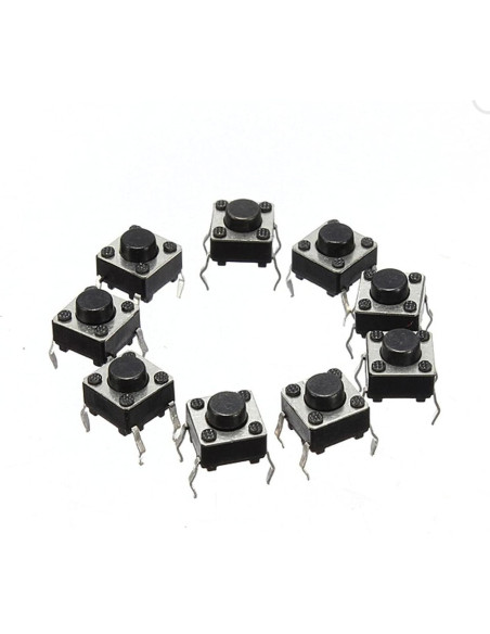 Interruptor Táctil Miniatura hiBCTR 6x6x5mm 100pcs SPST