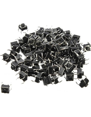 Interruptor Táctil Miniatura hiBCTR 6x6x5mm 100pcs SPST