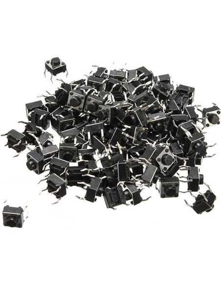 Interruptor Táctil Miniatura hiBCTR 6x6x5mm 100pcs SPST