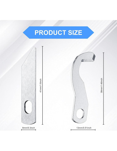 Juego de 4 cuchillas de overlock ZHEHAO para máquina de coser