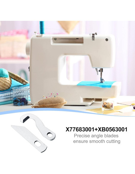 Juego de 4 cuchillas de overlock ZHEHAO para máquina de coser