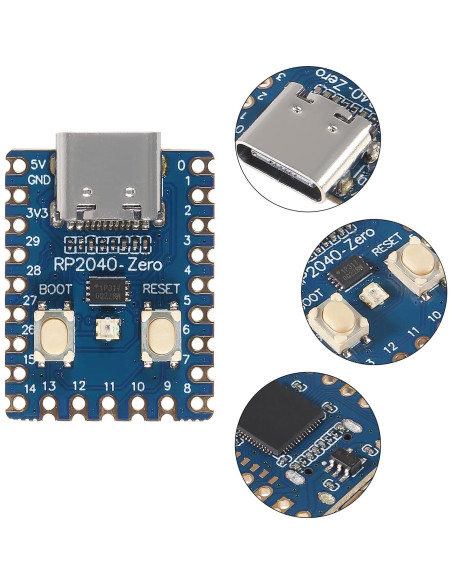 3PCS Módulo RP2040-Zero DWEII USB-C 2MB Flash 9g