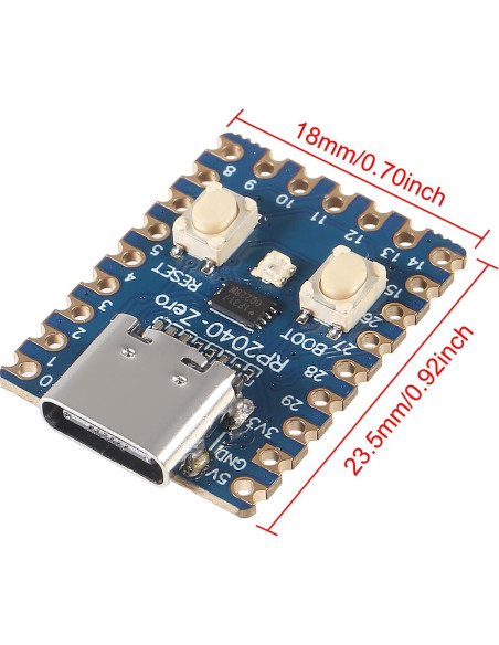 3PCS Módulo RP2040-Zero DWEII USB-C 2MB Flash 9g