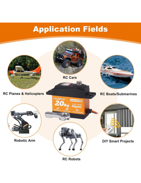 Servo RC Impermeable HobbyPark 20KG Digital 180 25T