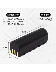 Batería Li-ion 3.7V 2600mAh elxjar para escáner Zebra/Symbol 2