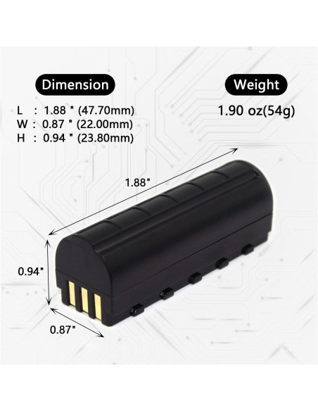 Batería Li-ion 3.7V 2600mAh elxjar para escáner Zebra/Symbol