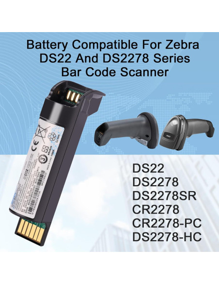 Batería de Litio-Ion 3150mAh para Zebra DS22 DS2278