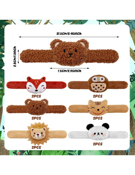 12 Pulseras de Golpe de Animales de Peluche XIPEGPA