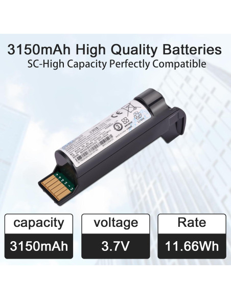 Batería de Litio-Ion 3150mAh para Zebra DS22 DS2278