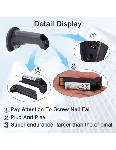 Batería de Litio-Ion 3150mAh para Zebra DS22 DS2278