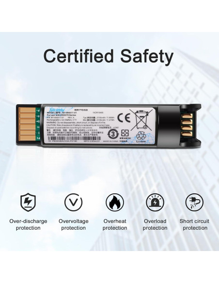 Batería de Litio-Ion 3150mAh para Zebra DS22 DS2278