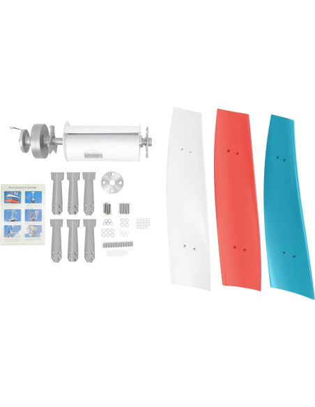 Generador de Turbina Eólica 400W 12V LGXSHOP Vertical 3 Palas