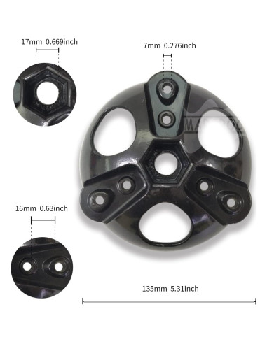 Cubo de Rueda Turbina Eólica Marsrock 3 Aspas 1000W