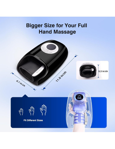 Masajador de Manos KINGJOY F7 con Calor y Compresión 3D