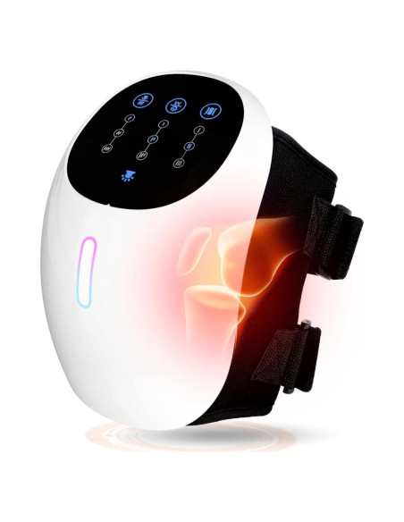 Masajeador de Rodilla Inalámbrico HXMBFBF con Calor y Luz Roja