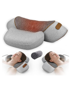 Almohada Masajeador de Cuello 3-en-1 Lifiora con Calor y Soporte Ergonómico