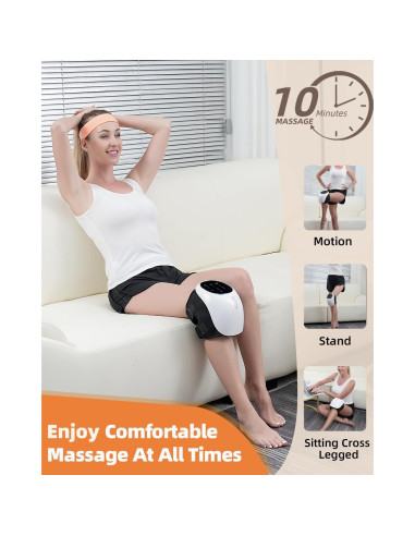 Masajeador de Rodilla Inalámbrico HXMBFBF con Calor y Luz Roja