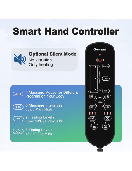 Alfombrilla de Masaje Completo Comrelax HY-8832 con Calor 146x62 cm