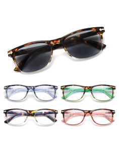 Pack de 5 Gafas de Lectura Cuadradas Bloqueo Luz Azul