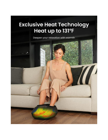 Masajeador de pies RENPHO con calor y 3 modos de compresión