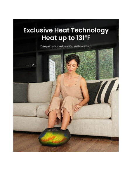 Masajeador de pies RENPHO con calor y 3 modos de compresión