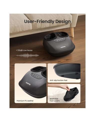 Masajeador de pies RENPHO con calor y 3 modos de compresión