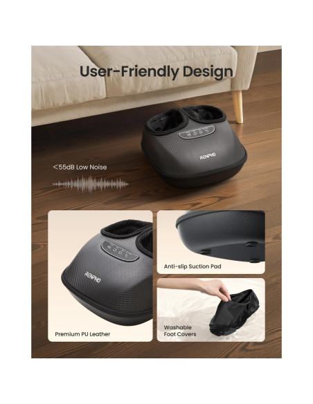Masajeador de pies RENPHO con calor y 3 modos de compresión