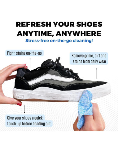 Toallitas Limpiadoras Shoozas - Paquete de 2 (60 Toallitas) para Zapatos