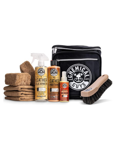 Kit de limpieza y acondicionador de cuero Chemical Guys 10 piezas