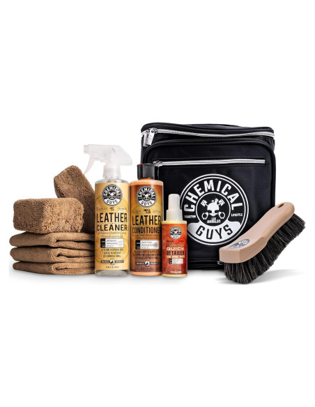 Kit de limpieza y acondicionador de cuero Chemical Guys 10 piezas