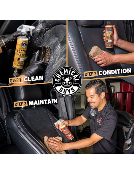 Kit de limpieza y acondicionador de cuero Chemical Guys 10 piezas