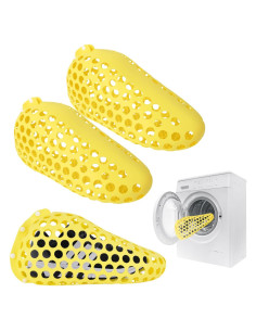 Bolsa de Lavado de Zapatos de Silicona L-LINK 2 Piezas Amarillo