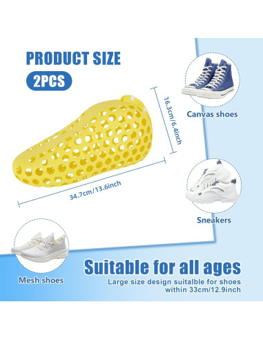 Bolsa de Lavado de Zapatos de Silicona L-LINK 2 Piezas Amarillo