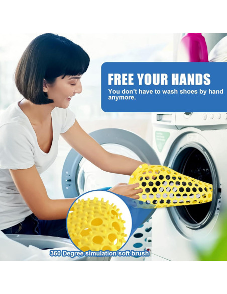 Bolsa de Lavado de Zapatos de Silicona L-LINK 2 Piezas Amarillo